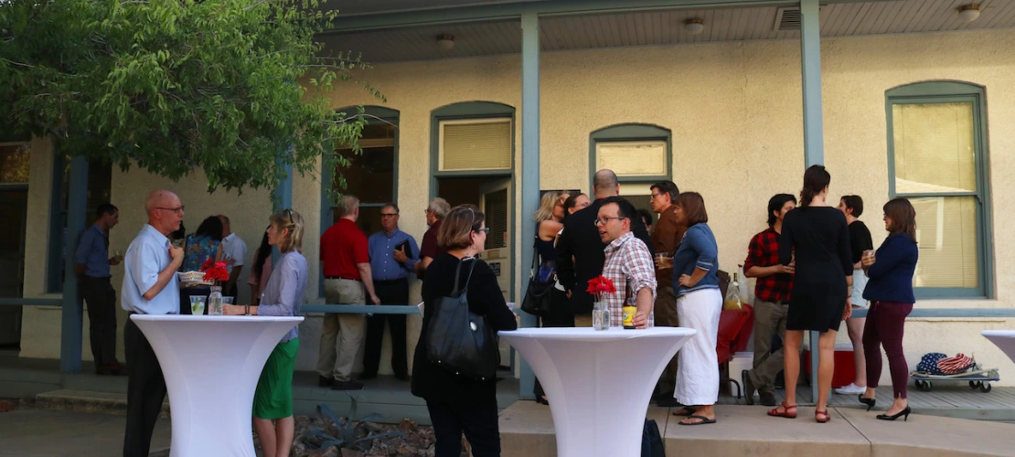 Udall Center Fellows and guests enjoy the reception.