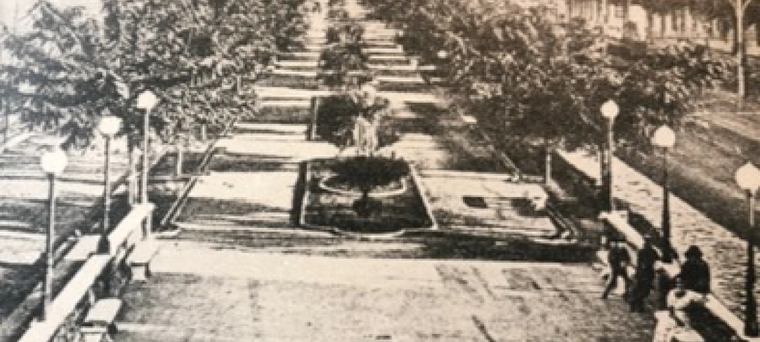 Alameda Boulevard in Mendoza in the early 20th century 