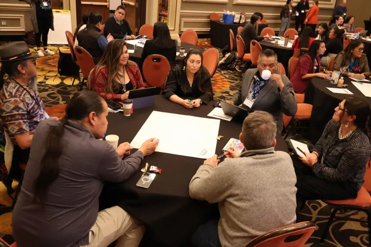 Attendees participate in a group work session at the 2024 Indigenous Data Sovereignty summit