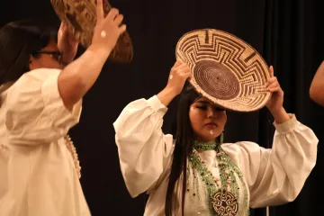 Akimel O'odham women perform a traditional basket dance.